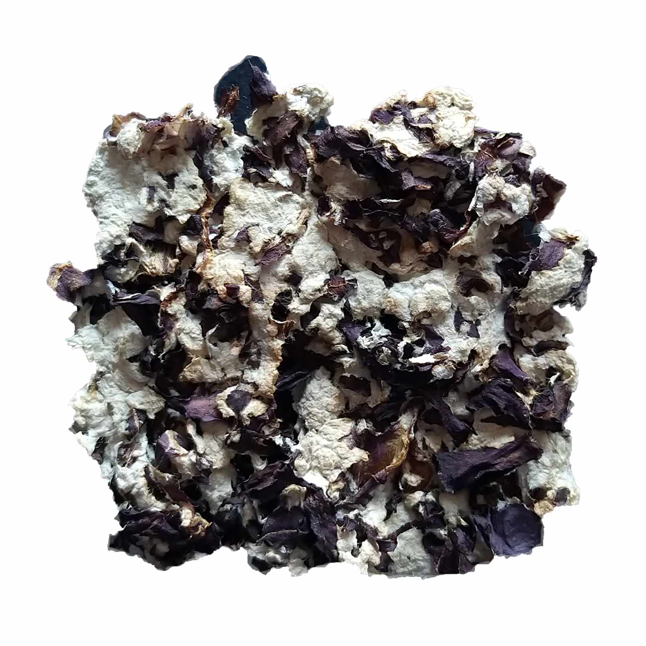 Carta realizzata per il progetto trame, che deriva dall'unione di materiale di scarto alimentare e cartaceo